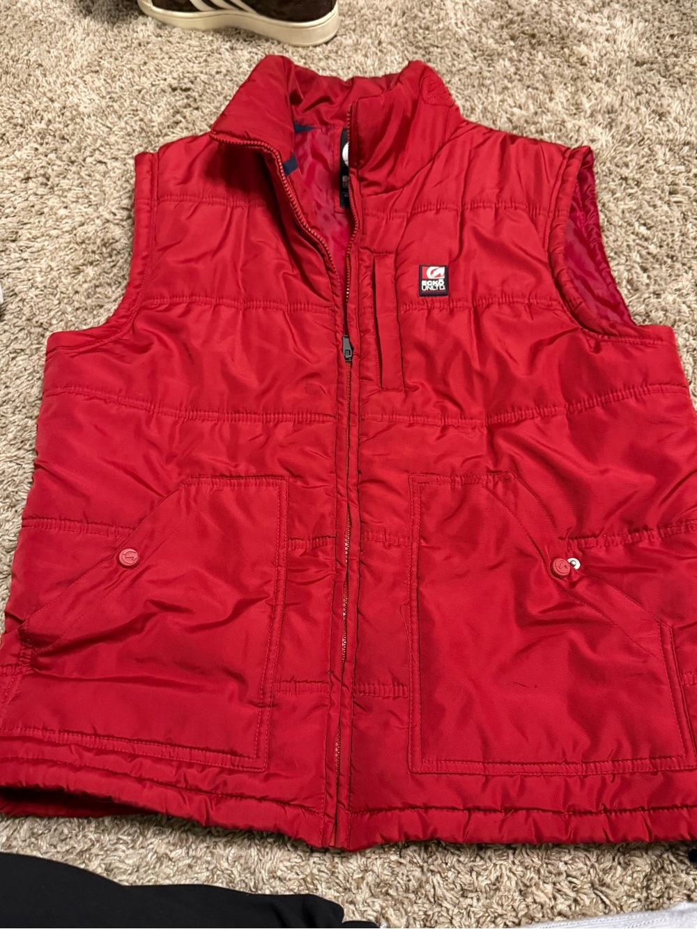 Ecko Unlimited Mens Vest
Full Zip Quilted Puffer Outdoor
Hiking Red Size L